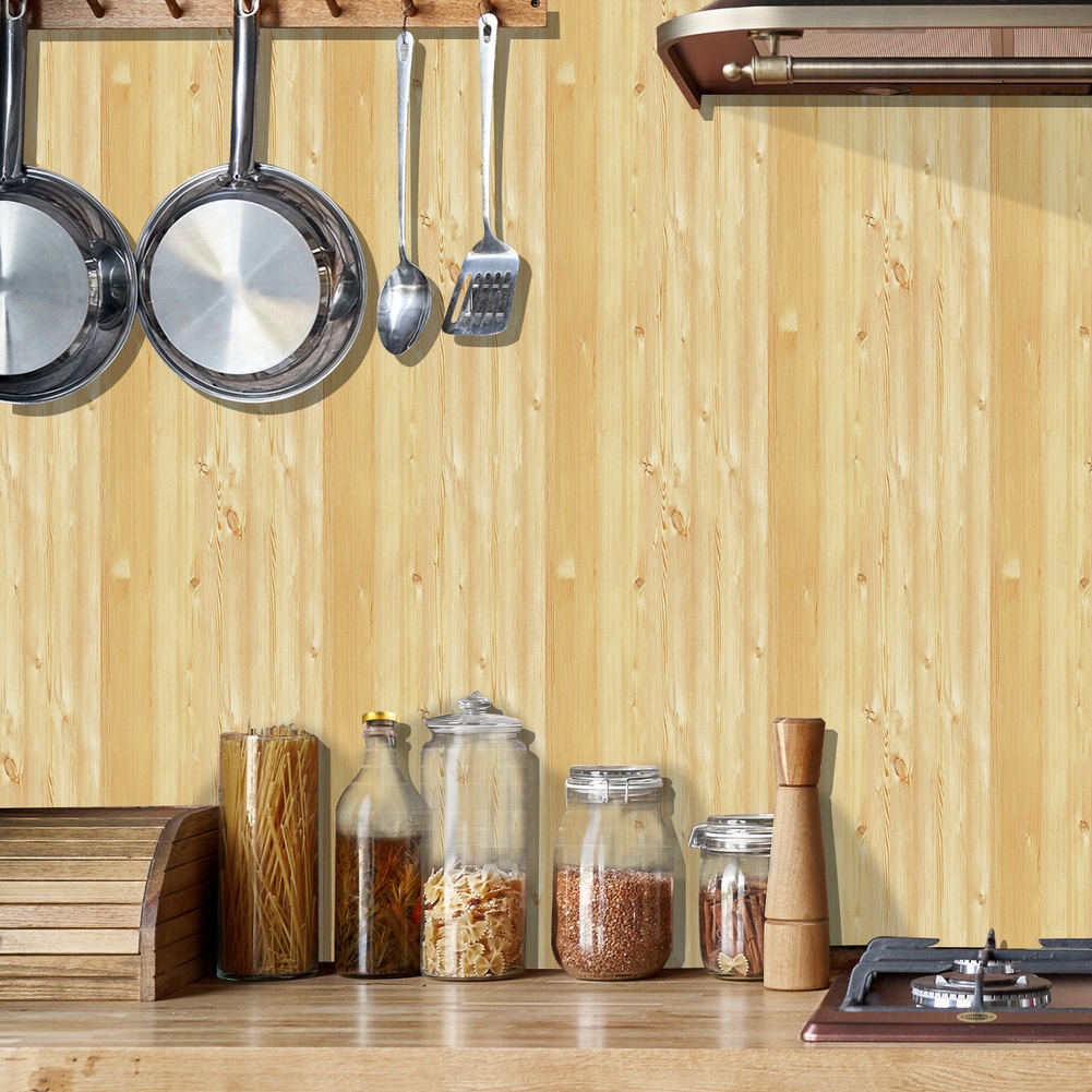 Interior Design Scandinavian - Scandinavian Wood Grain PVC Wallpaper for