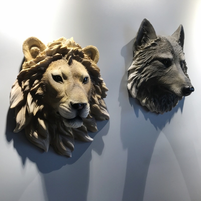 Interior Design Scandinavian - Animal Head Wall Decoration Statues Room