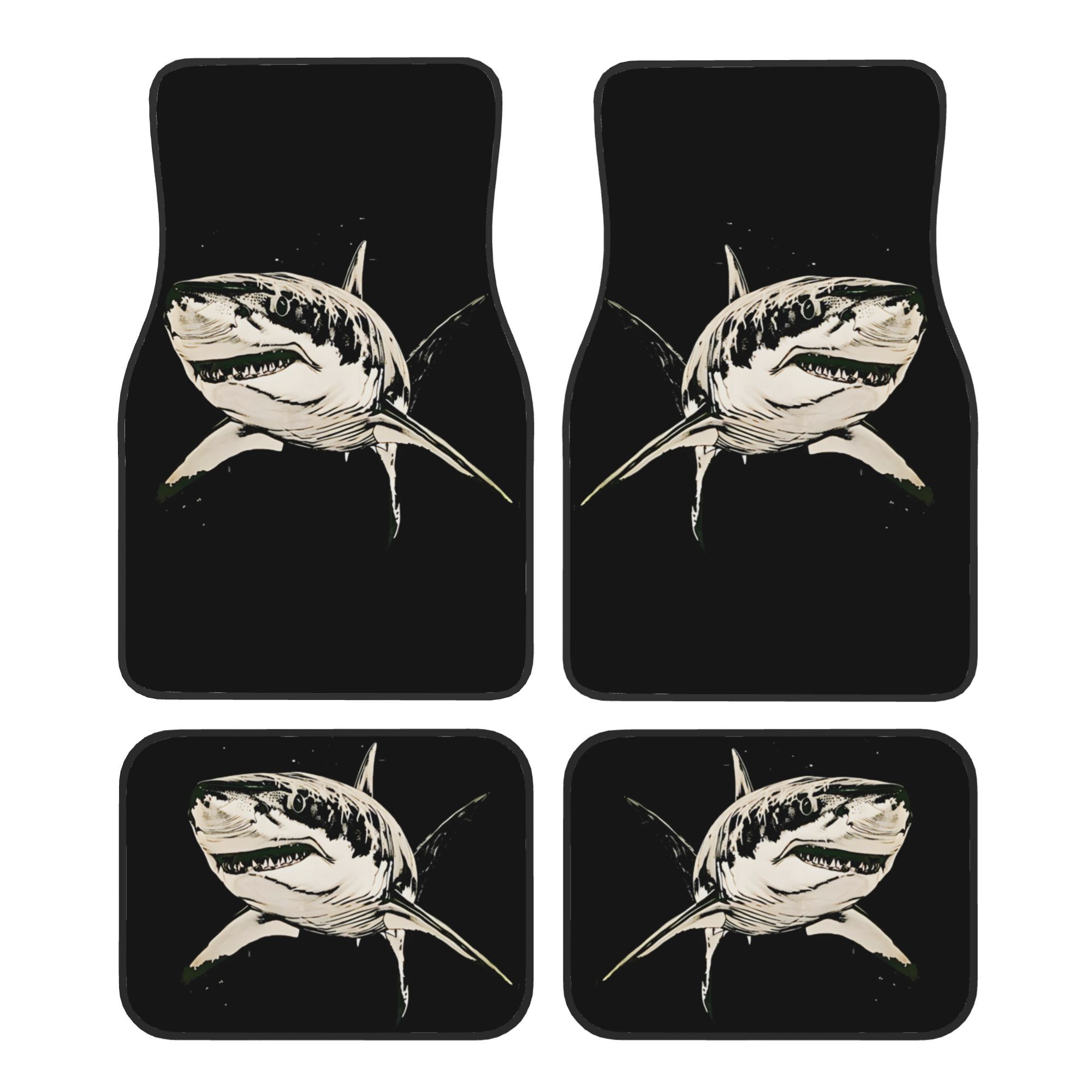 4pcs Retro Sketch Shark Car Fl - Interior Design Sketch 评论和价格