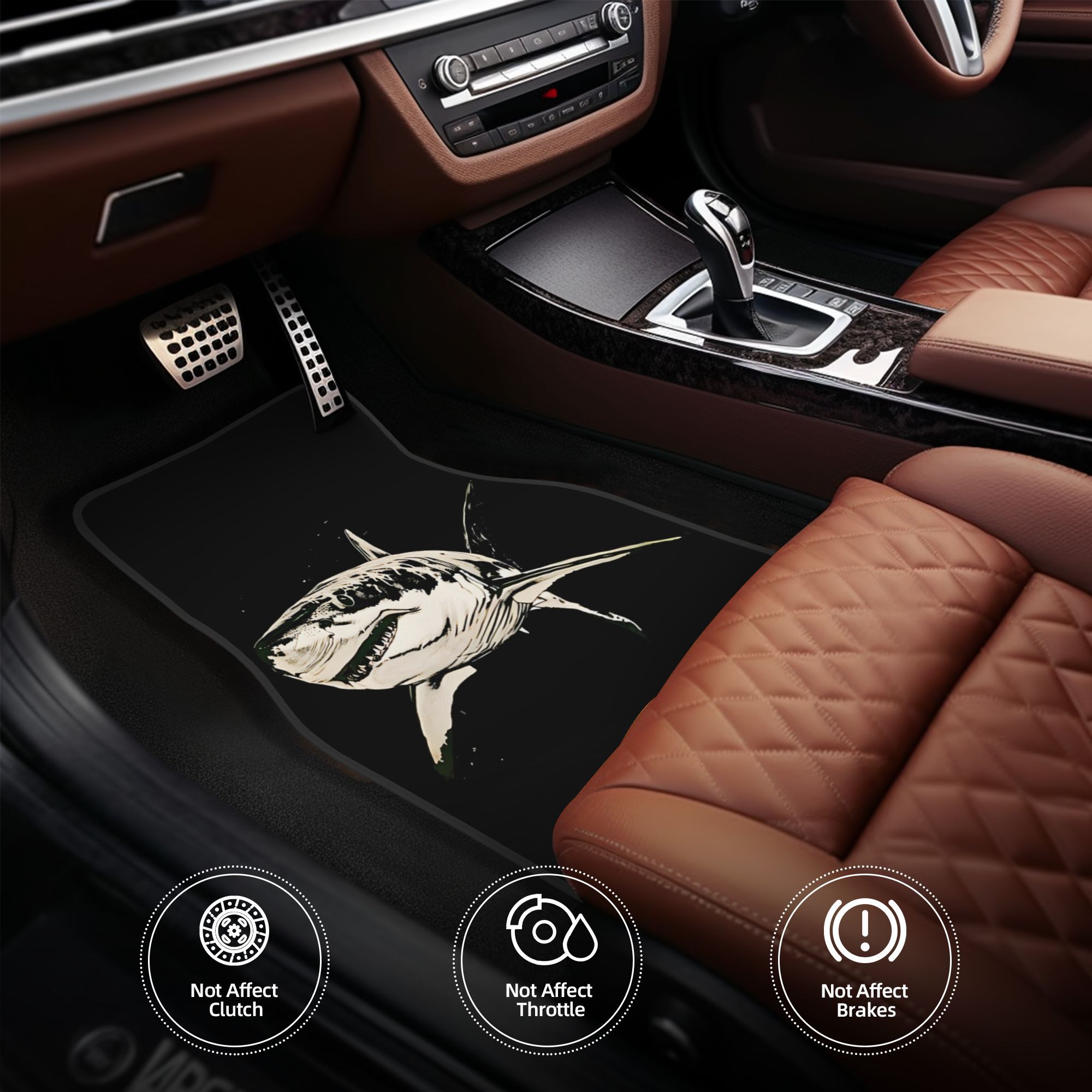 4pcs Retro Sketch Shark Car Fl - Interior Design Sketch 评论和价格