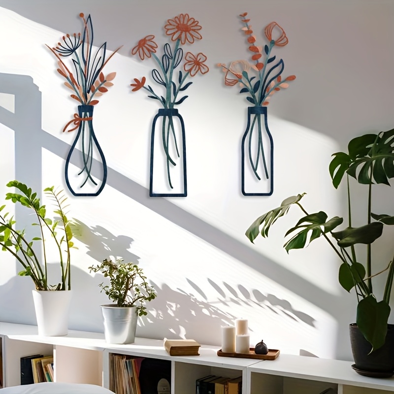 3 Large Floral Wall Art Sculpt - Interior Design Office 评论和价格