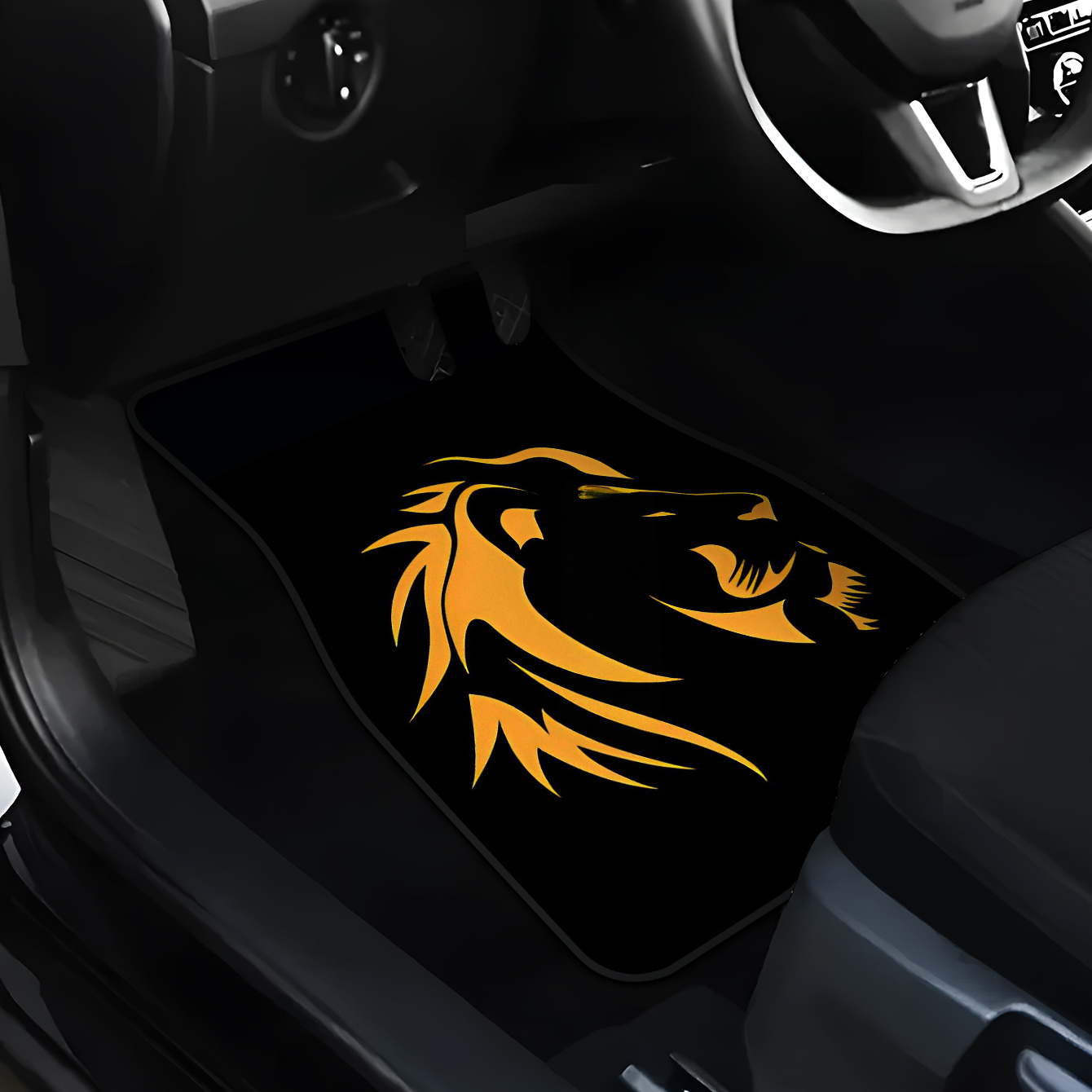 4pcs Auto Floor Mats With Lion - Interior Design Visualizer 评论和价格