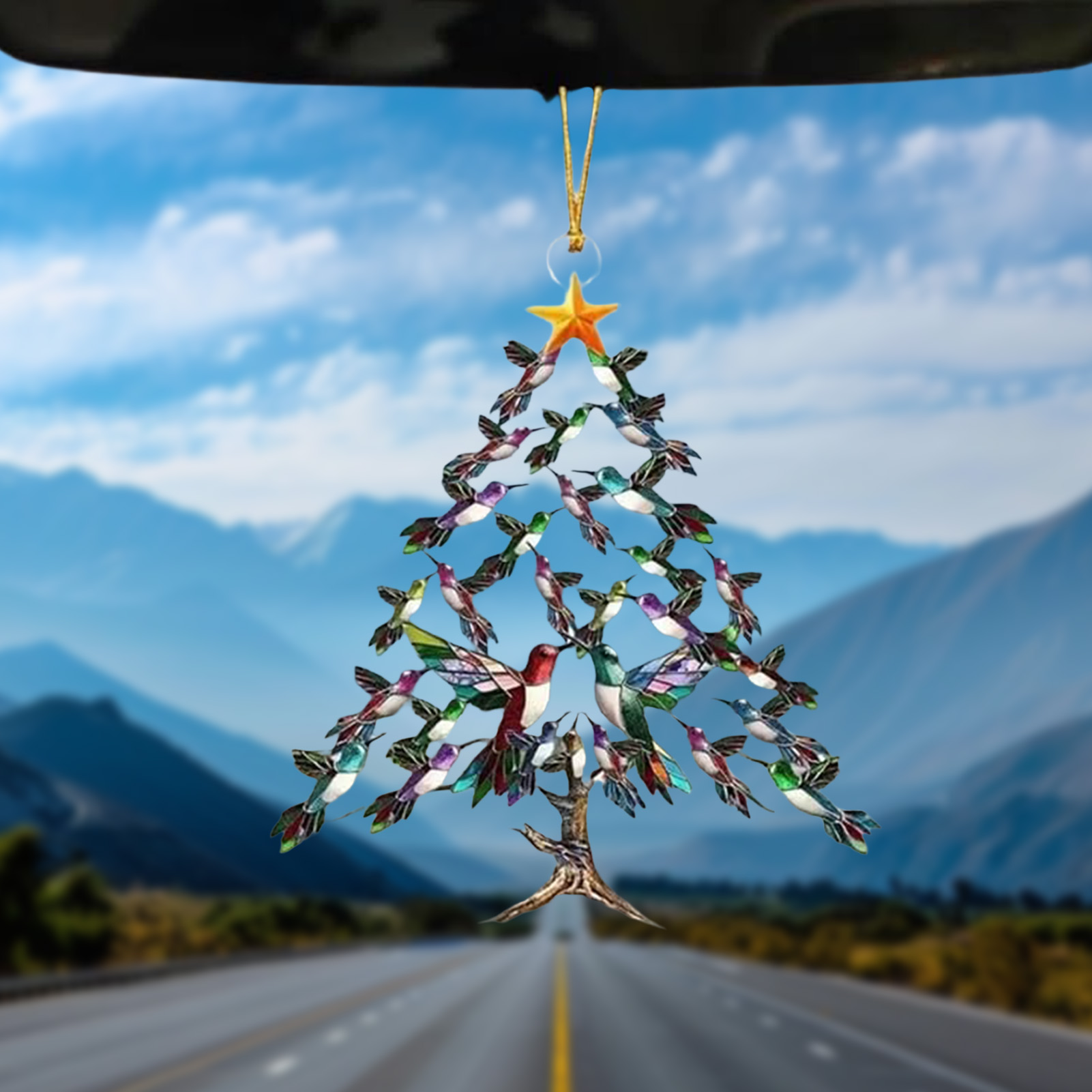 8cm 2D Acrylic Bird Ornaments  - Interior Design Xmas 评论和价格