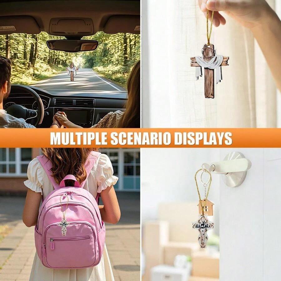 Deer Antler Cross Car Rearview - Interior Design Style 评论和价格