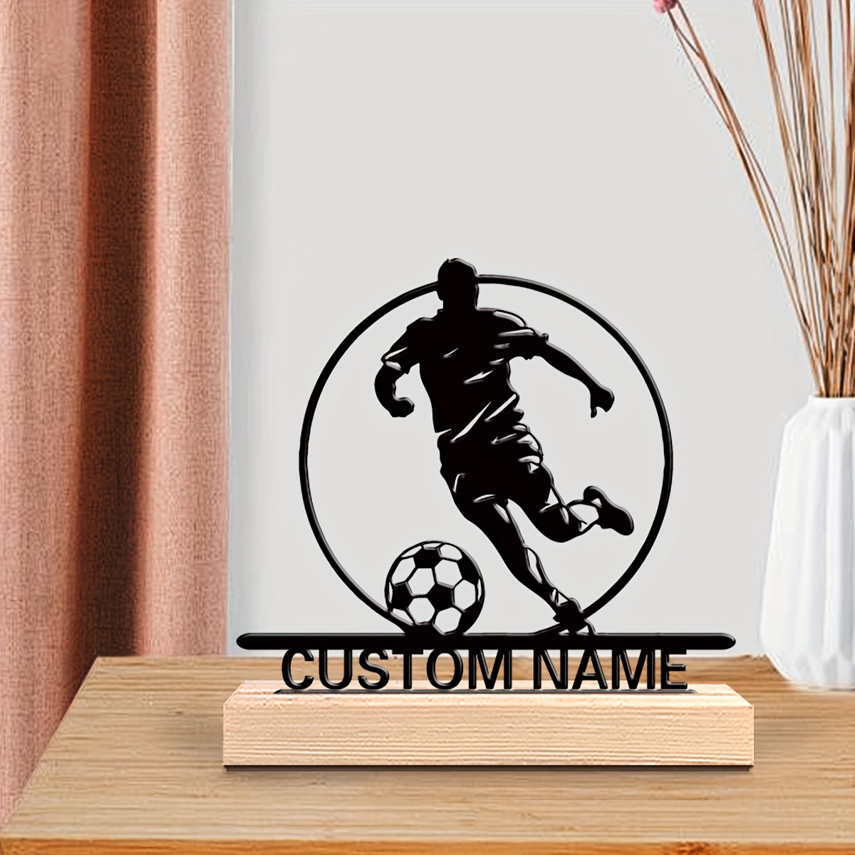 Custom Soccer Player Metal Sta - Interior Design Office 评论和价格