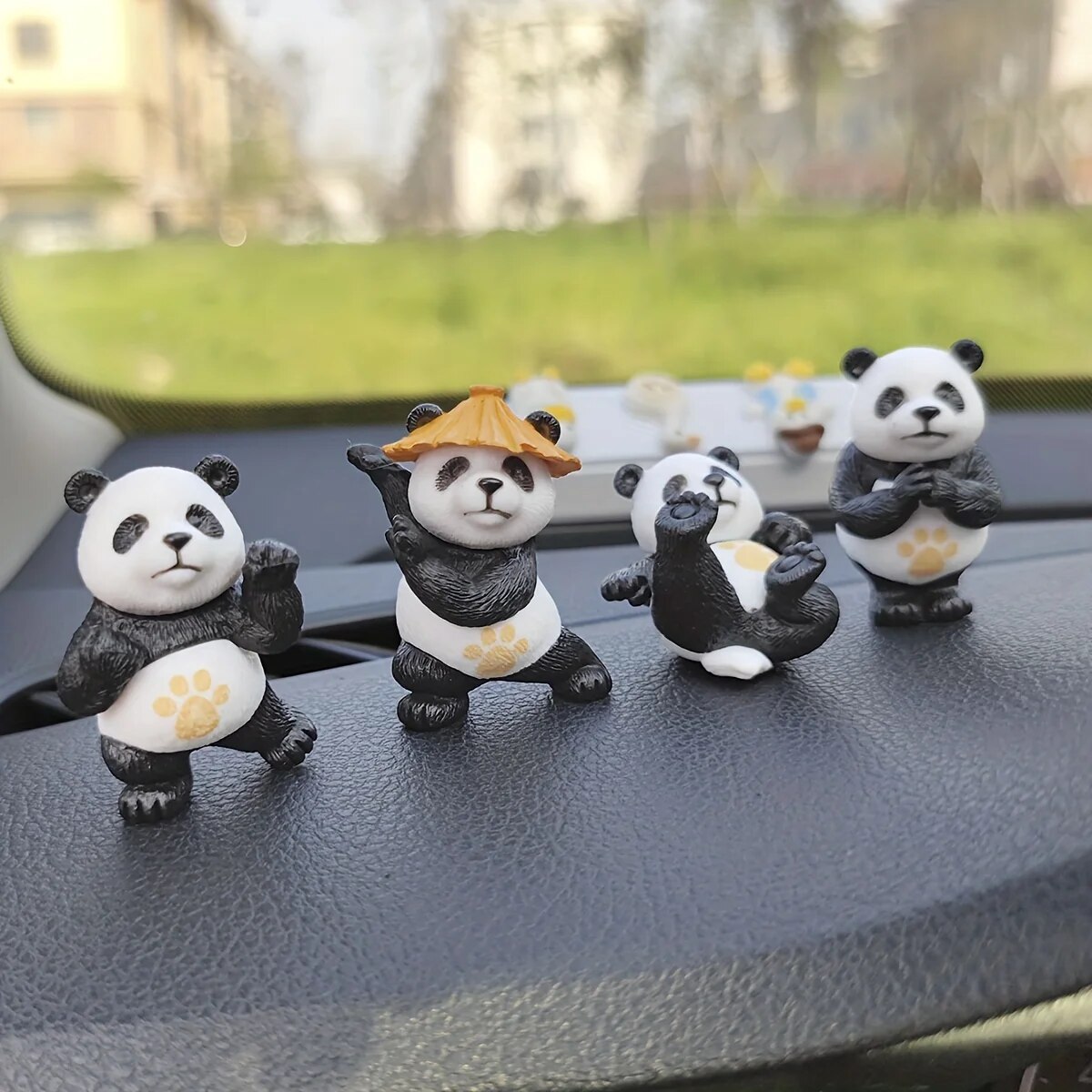 4pcs/set Panda Design Car Orna - Interior Design Office 评论和价格
