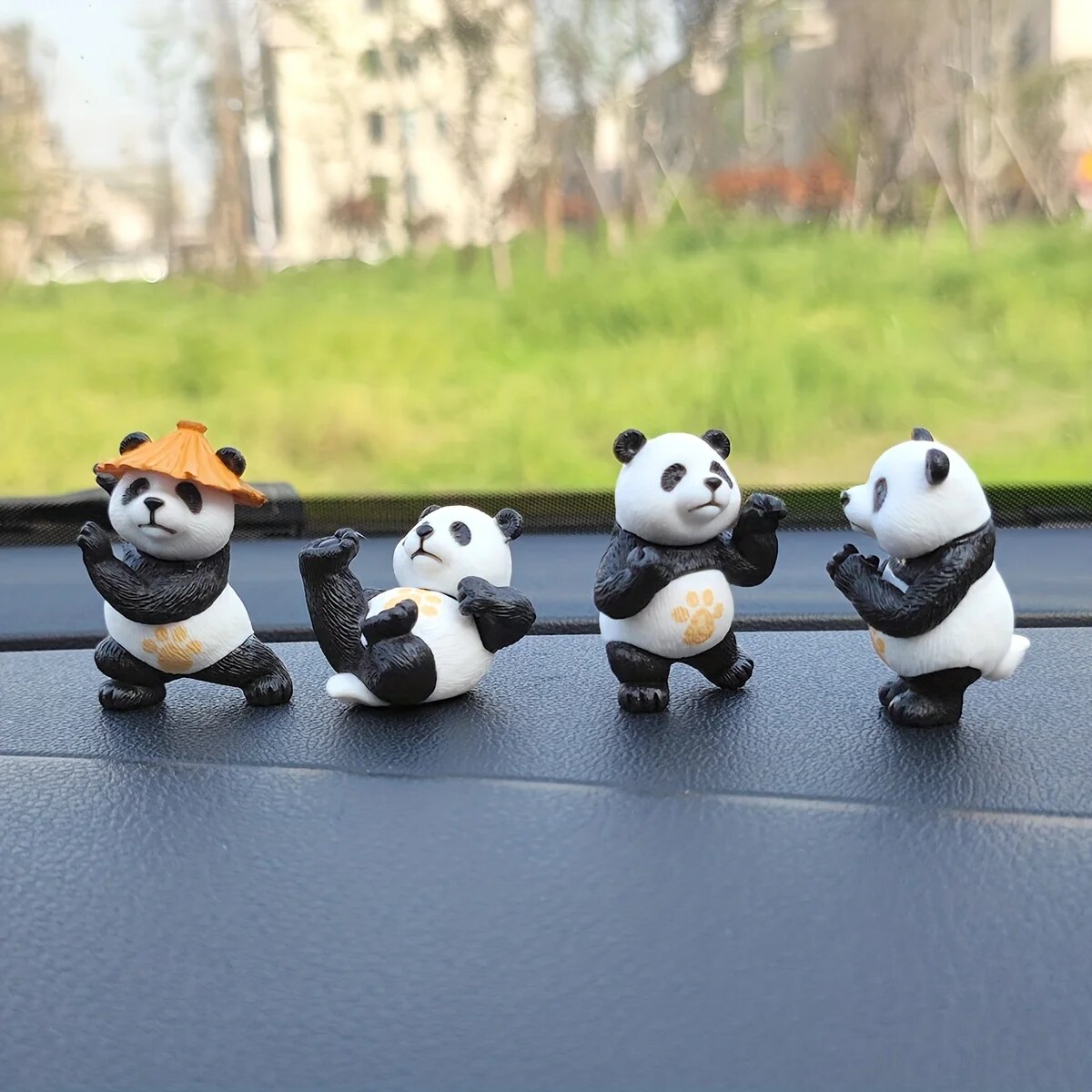 4pcs/set Panda Design Car Orna - Interior Design Office 评论和价格