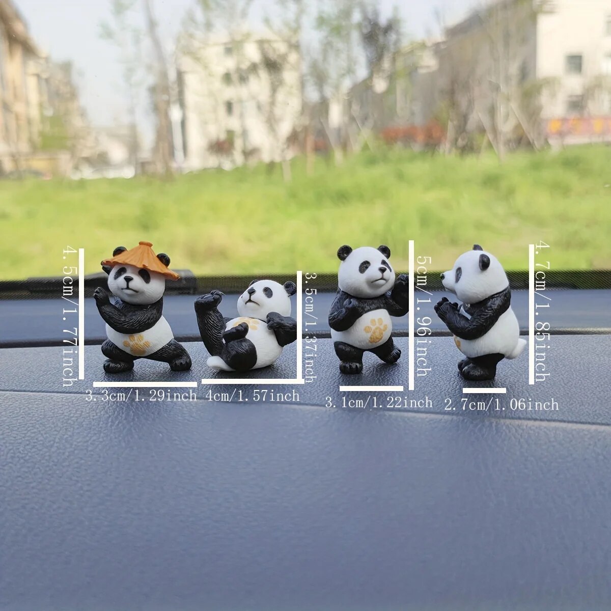 4pcs/set Panda Design Car Orna - Interior Design Office 评论和价格