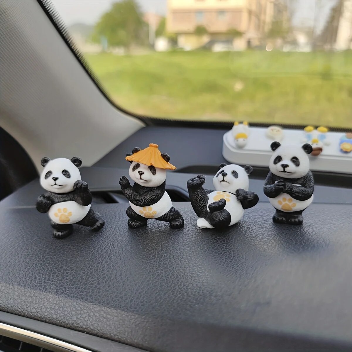 4pcs/set Panda Design Car Orna - Interior Design Office 评论和价格