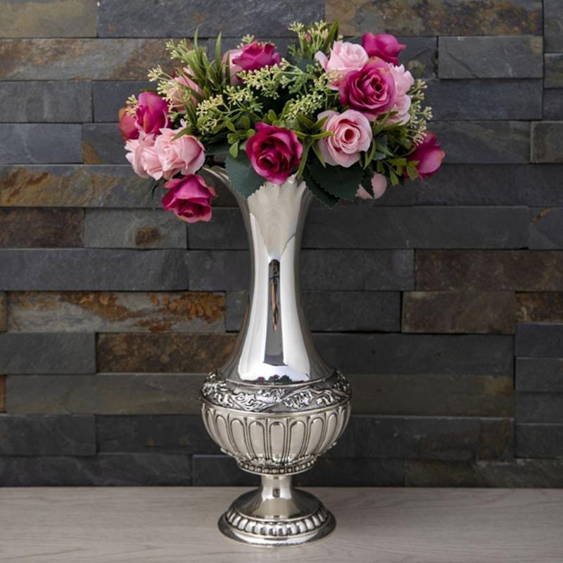 Geometric Embossed Metal Vases - Interior Design Scandinavian 评论和价格