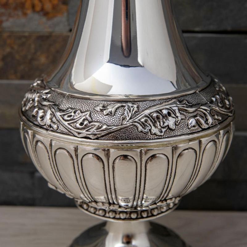 Geometric Embossed Metal Vases - Interior Design Scandinavian 评论和价格