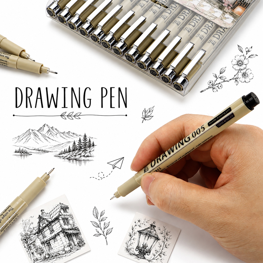12 Size Fine Line Micron Pens  - Interior Design Sketch 评论和价格