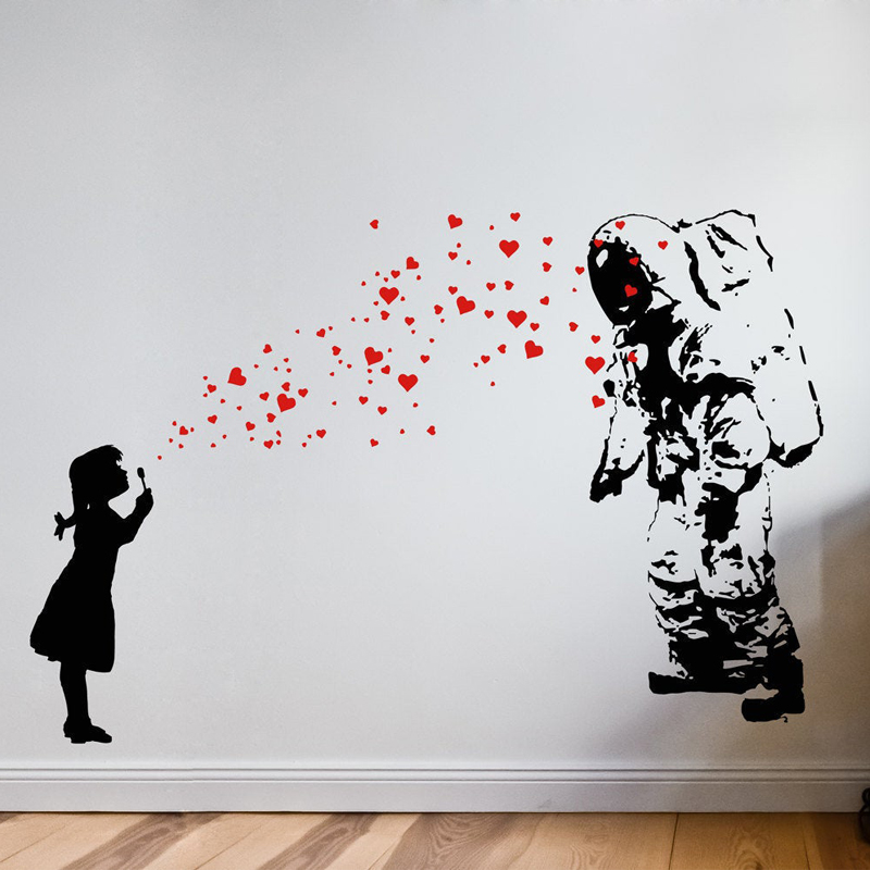 Wall Decal ASTRONAUT & HEART B - Interior Design Studio 评论和价格