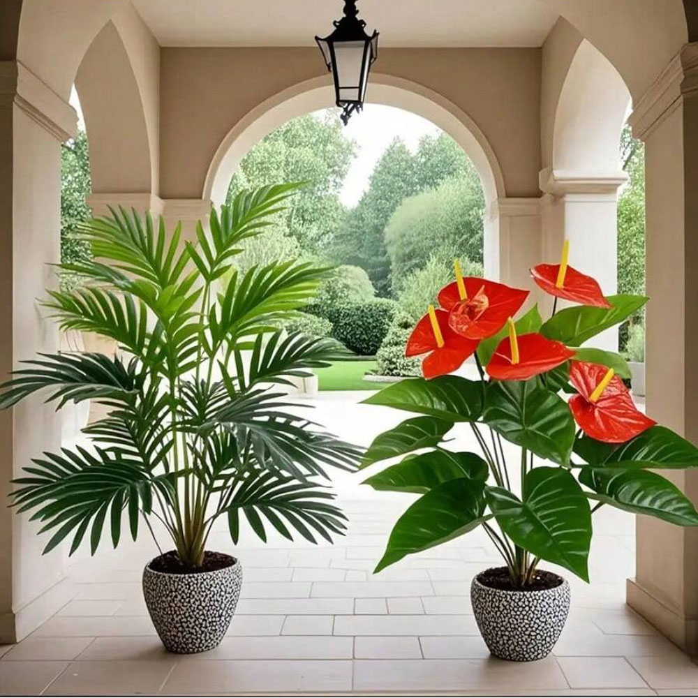 2sets Large Artificial Palm Pl - Interior Design Office 评论和价格